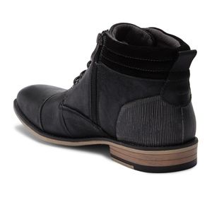 steve madden kontac leather cap toe boot